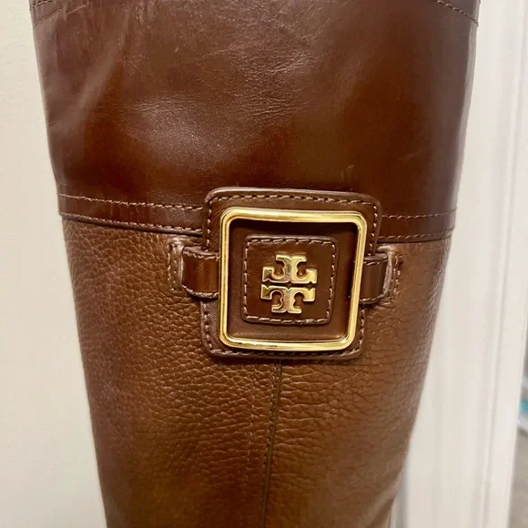 Tory Burch Brown Leather Knee-High Boots